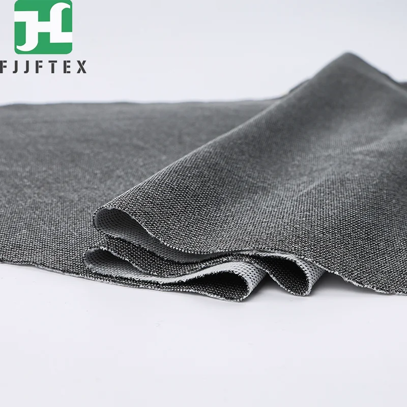 2023 Free Sample strech terry fabric 95 polyester 5 elastane heather grey imitation cotton twill