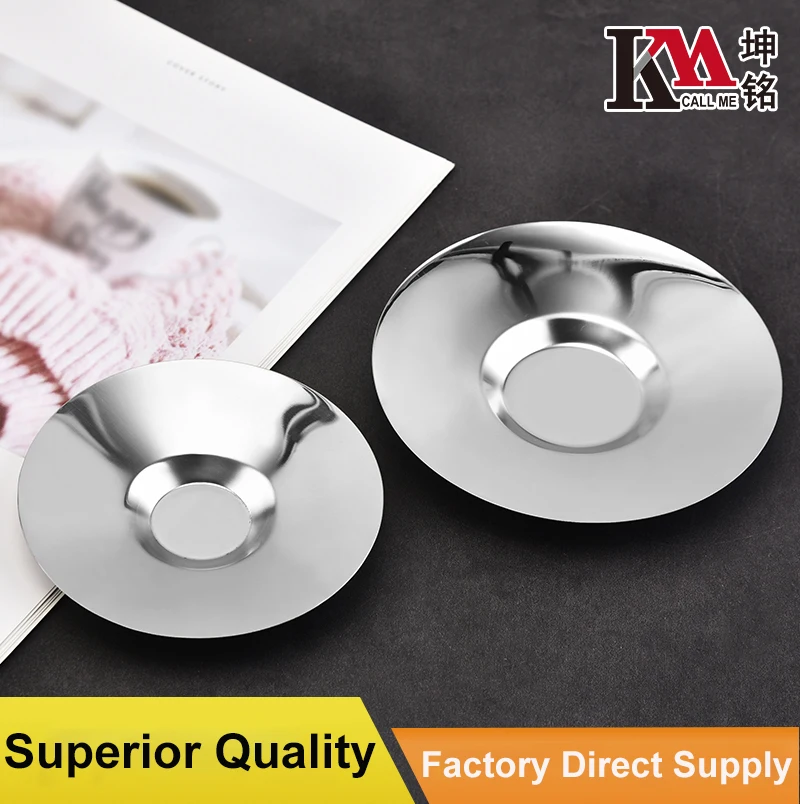 Nordic Home Decoration Dinning Mirror Polishing Stainless Steel Latte Milk Cup Serving Coffee Cake Dessert Plate