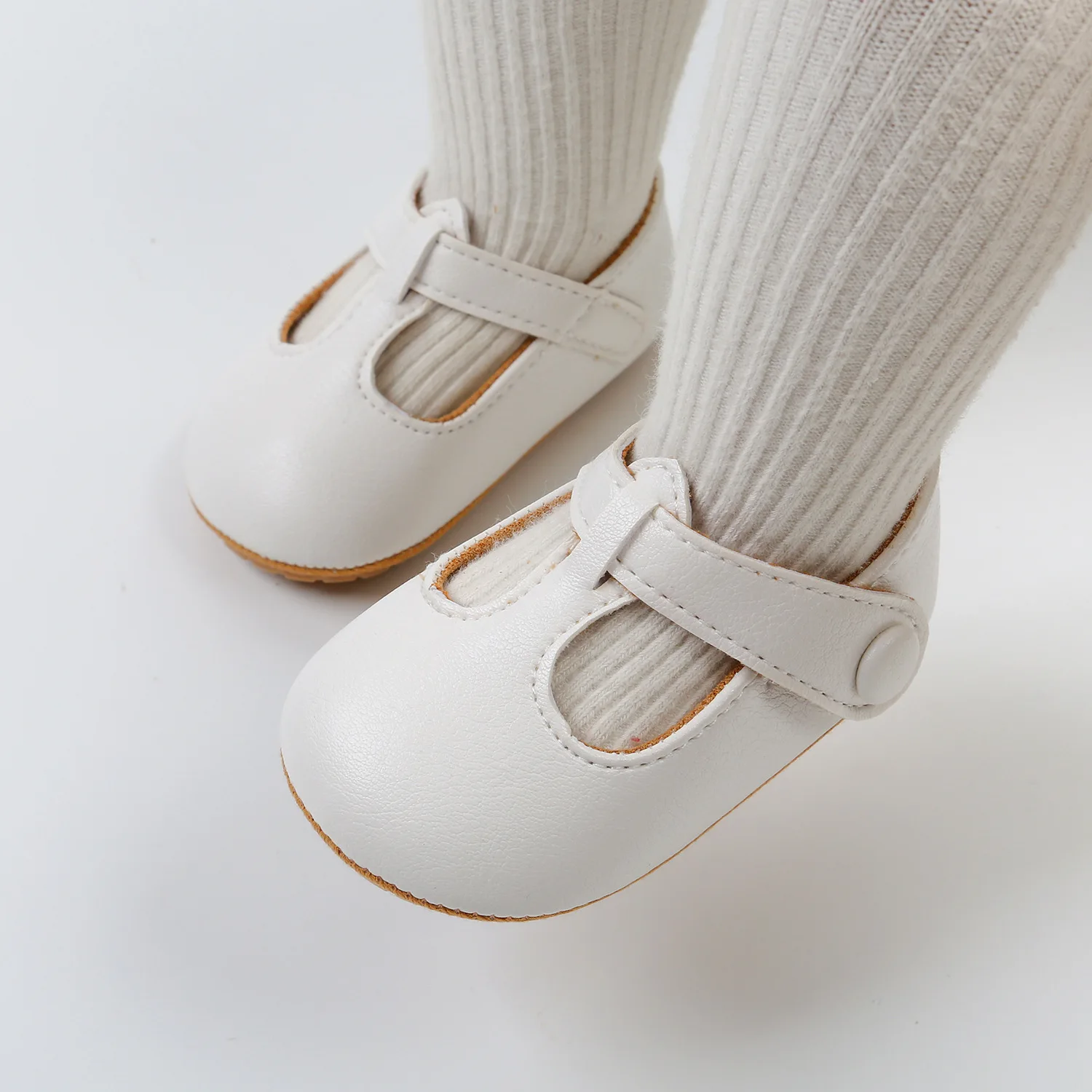 2024 New Fashion Baby Casual Shoes Infant Toddler Princess Non-slip Rubber Soft-Sole Flat PU First Walker Newborn