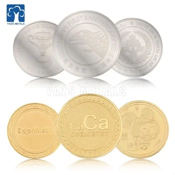 2024 new design metal old real gold coin for collection antique old silver gold bronze coin for engraved