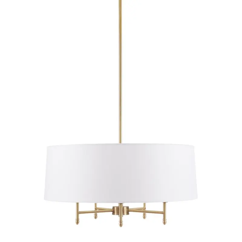 Nordic Design 5 Light Statement Drum Chandelier Modern Luminous Pendant Lamp Lighting for Kitchen Dining Room