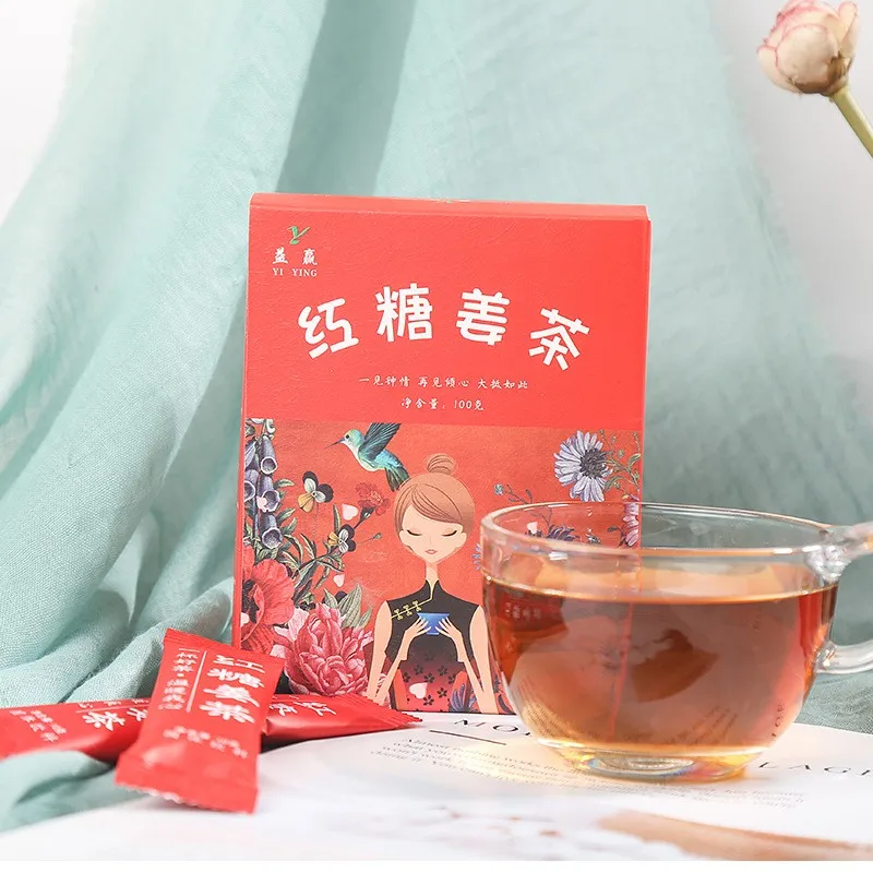 Wholesale Healthy Brown Sugar Ginger Tea Instant Granules Small Package Natural Sugar Herbal Tea