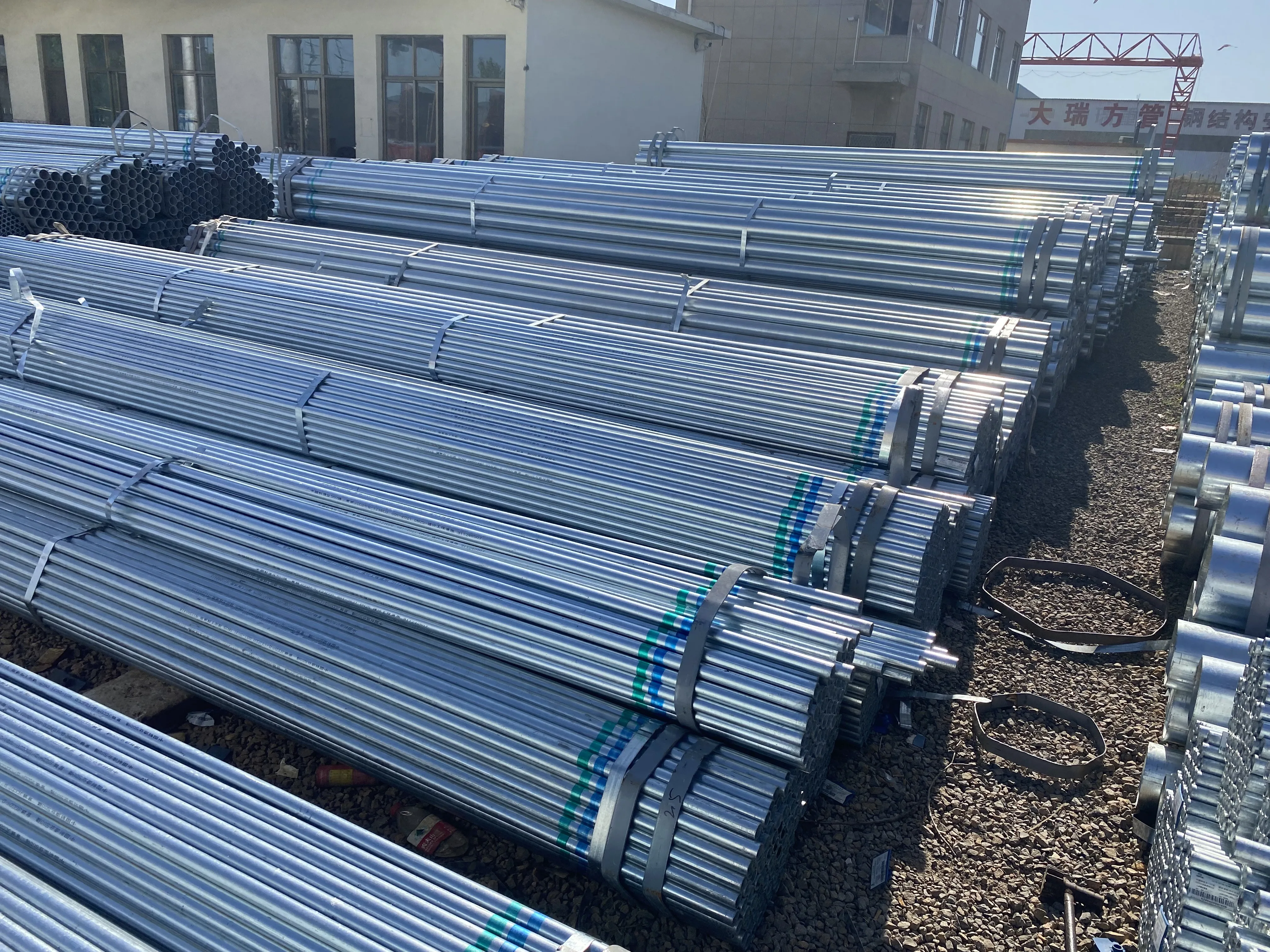 galvanized steel round pipe tube  4 inch 8 inch customized length schedule 40 galvanized steel pipe