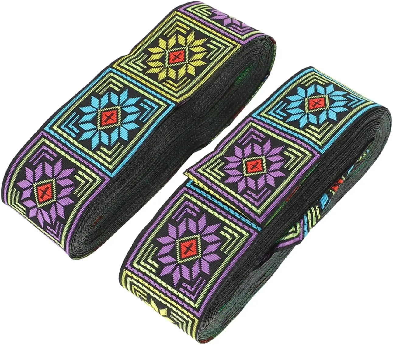 high quality DIY embroidery polyester siilk african lace sewing clothing trim webbing vintage jacquard lace ribbon roll