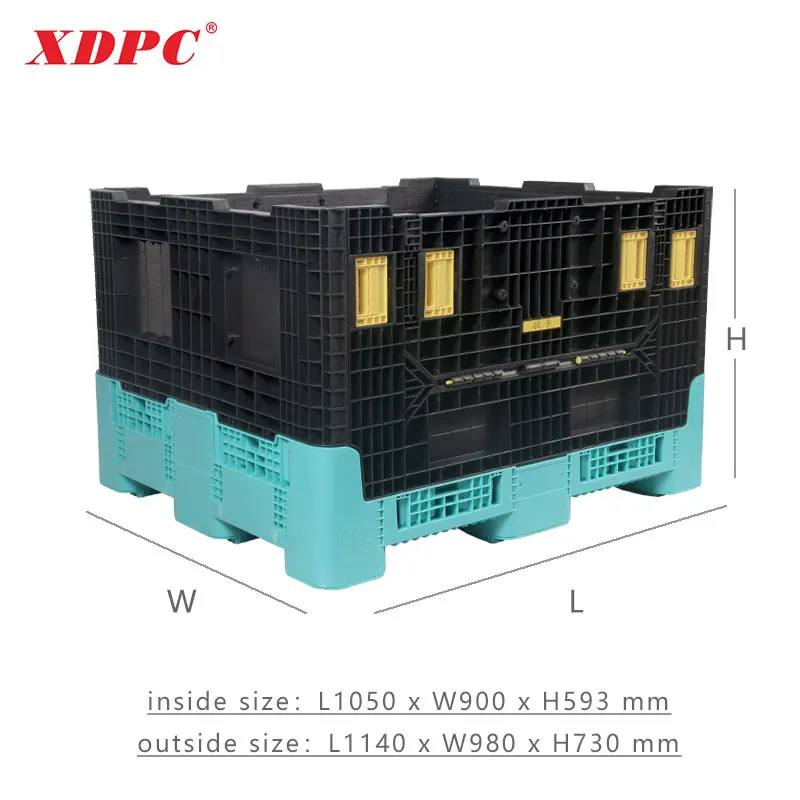 XDPC 1140x980x730 мм Твердый чистый пластиковый контейнер поддон для промышленного использования