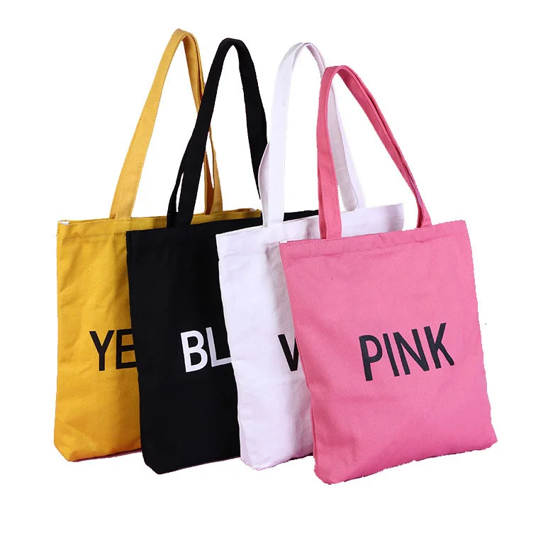 Economical Cotton Tote Bag Reusable Grocery Canvas Shoulder Bag for Shopping Promotion Gift Activity