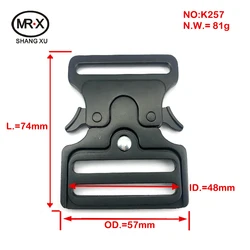 Manufacturers High quality 48mm black Adjustable Tactical metal Belt Buckle