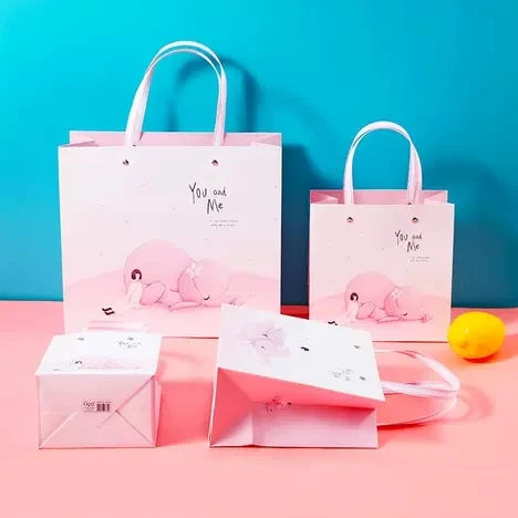 customized kraft paper bag shopping paper bag printed for clothing packing with customer logo