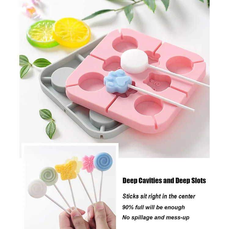 Silicone Round Lollipop Candy molds Chocolate Cake Decorating Pastry Mould Silicone Lollipops Mold