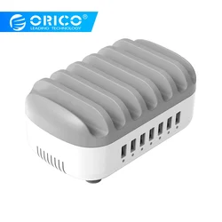 ORICO Public 7 In 1 USB Charger Dock Stations With Phone Holder Multi USB Electrical Charging Station For Multiple Devices