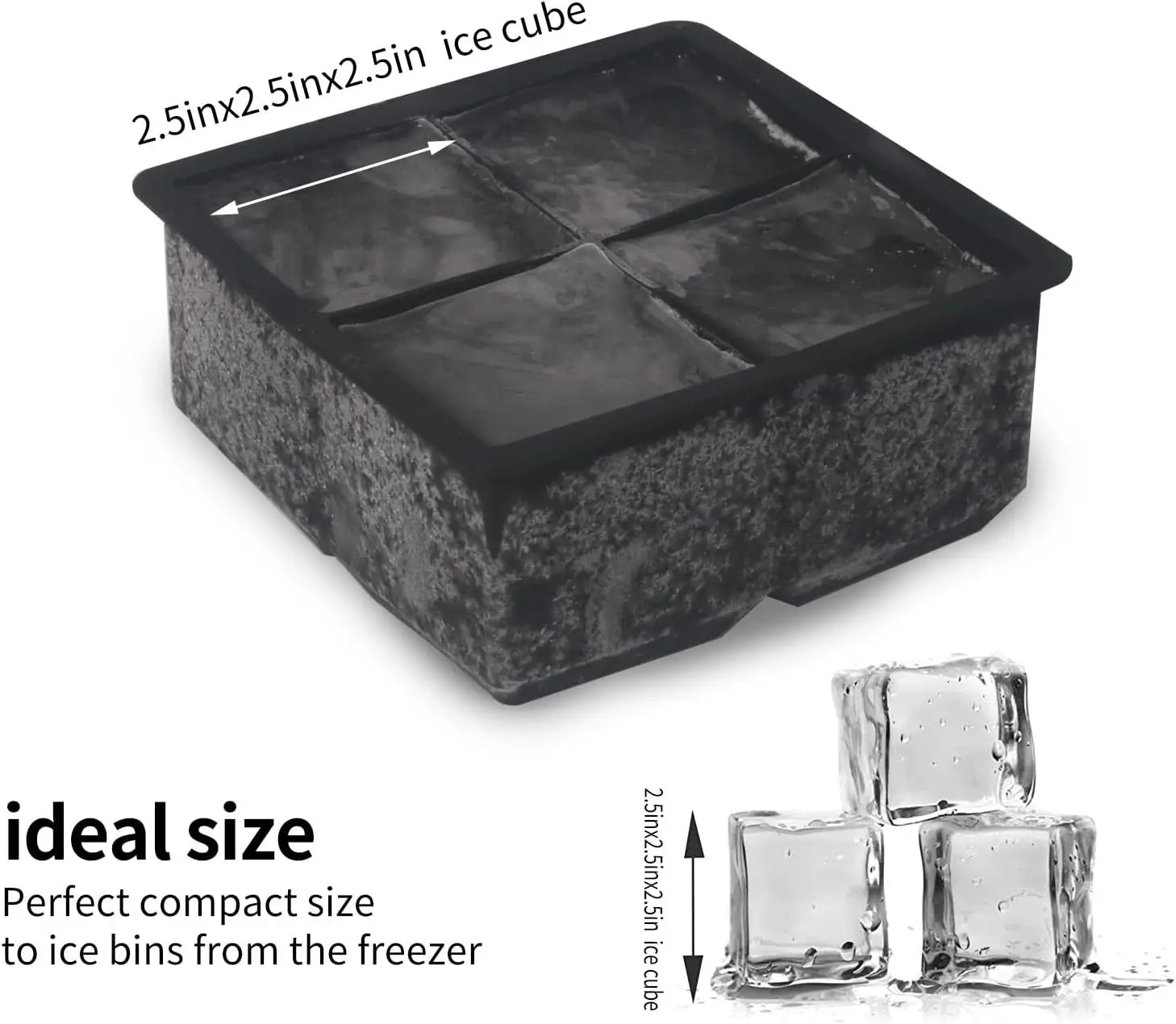 2024 new design hot selling ice cube mold all kinds of form Silicone ice cube mold for Bar and party