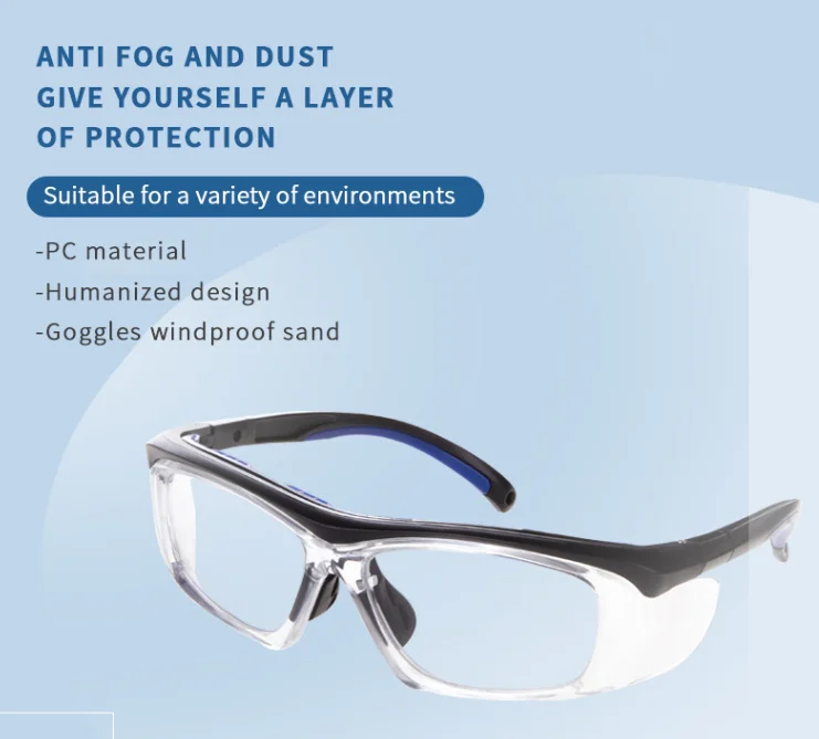 Wholesale Transparent PC Frame Safety Goggles UV Proof Sports Riding Protective Eyewear Lightweight Eye Glasses for Safety