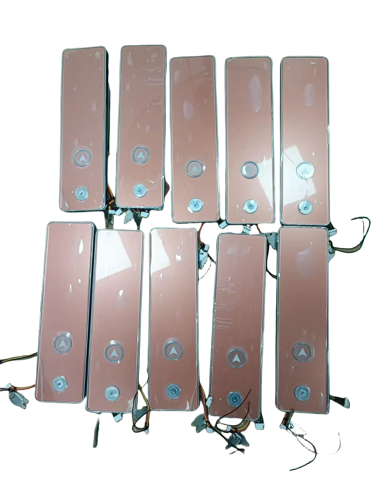 Elevstor Spare Parts Lift Rose gold tempered glass Type LOP/COP With Glass Button With Cable Wall Mounted Type