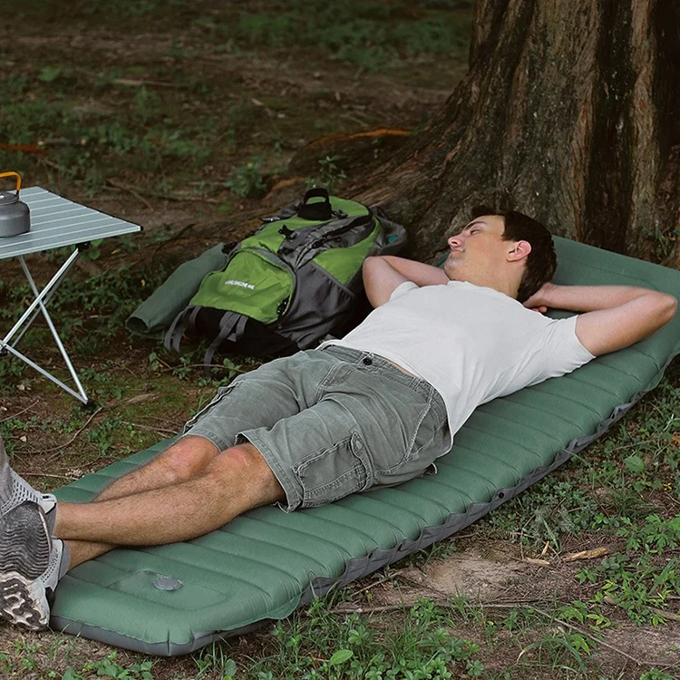 Hot Sale Comfortable Self Inflated Air Mattress Sleeping Pad for Outdoor Camping Hiking Mountaineering Inflate Sleeping Pad