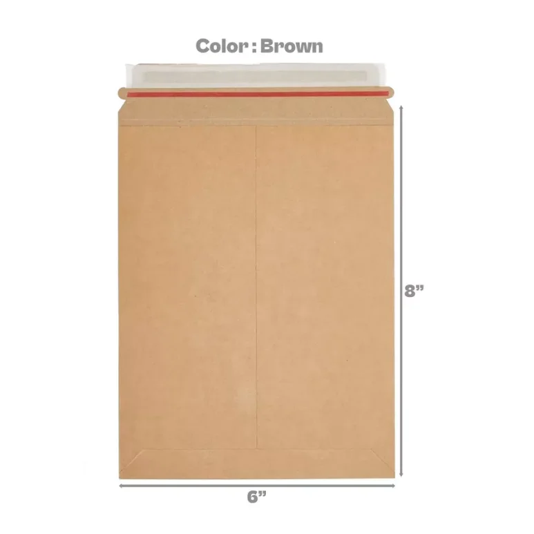 Wholesale Custom Recyclable Brown Kraft Paper Cardboard Mailer Envelope Printing Document Photo Rigid Mailing Envelopes