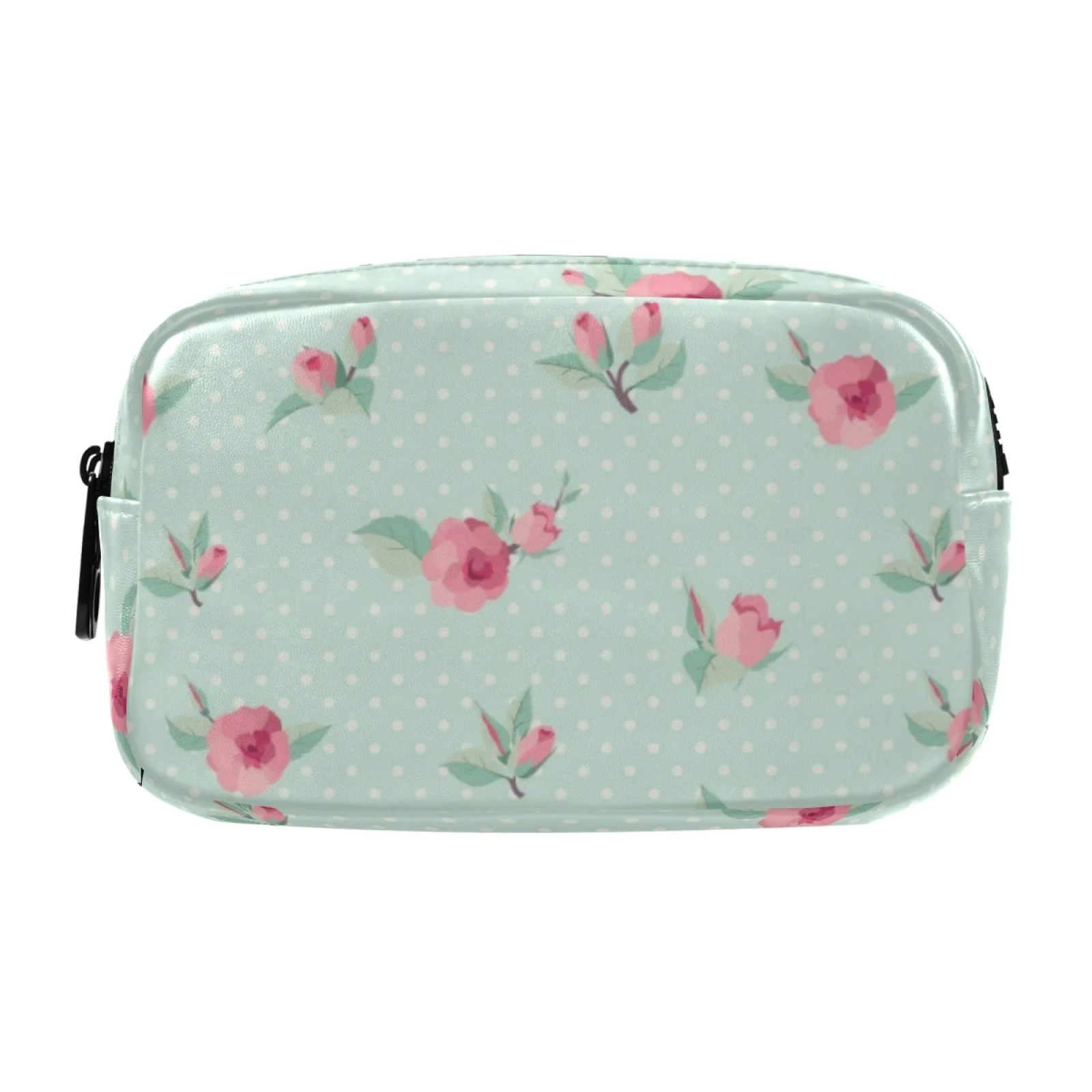 Wholesale custom logo Portable Student Stationery polyester two zipper pencil case