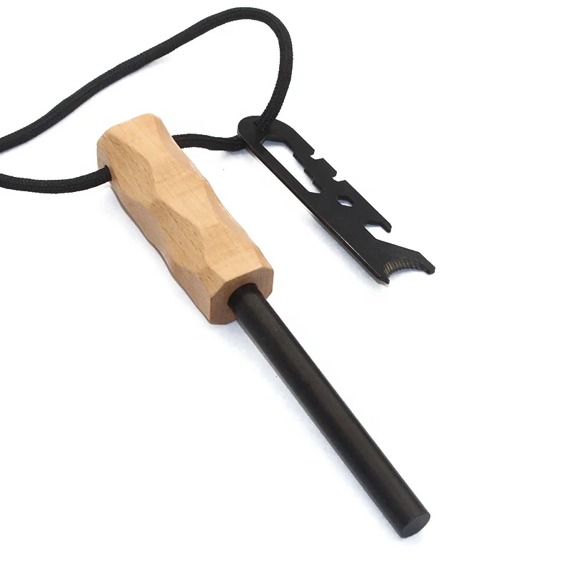 15,000 ignitions Outdoor Adventure Firesteel Fire Starter Kit with Survival Firecraft Paracord