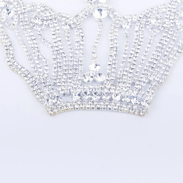 Crystal Bead Stone Crown Rhinestone Applique