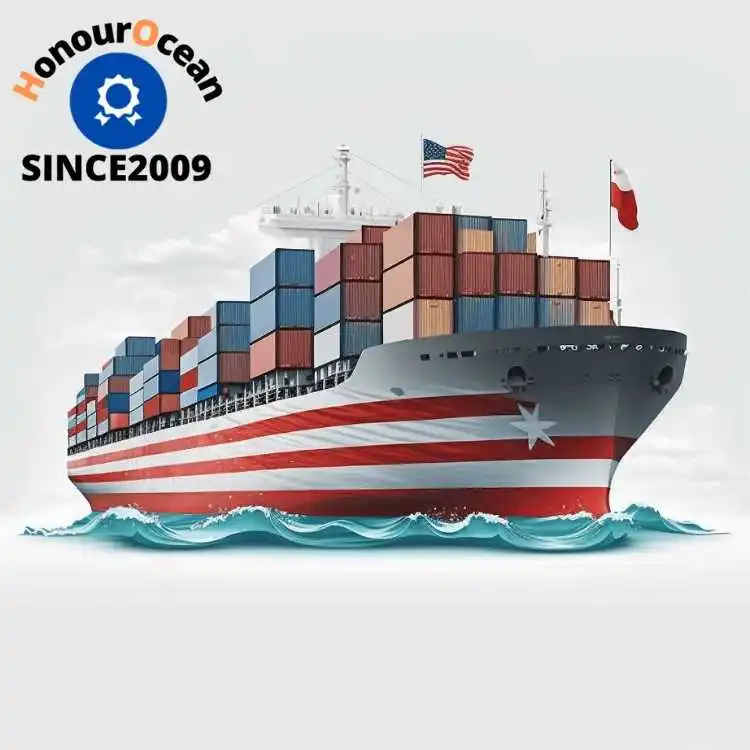 cheapest sea freight forwarder DDP logistics service agent shipping rate from China to usa fba warehouse door to door delivery