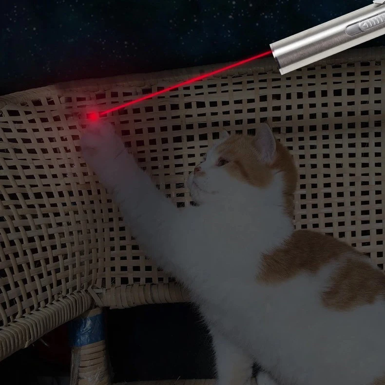  Интерактивная игрушка для кошек с Usb-зарядкой забавная светодиодная Лазерная Игрушка лазерная указка в красную