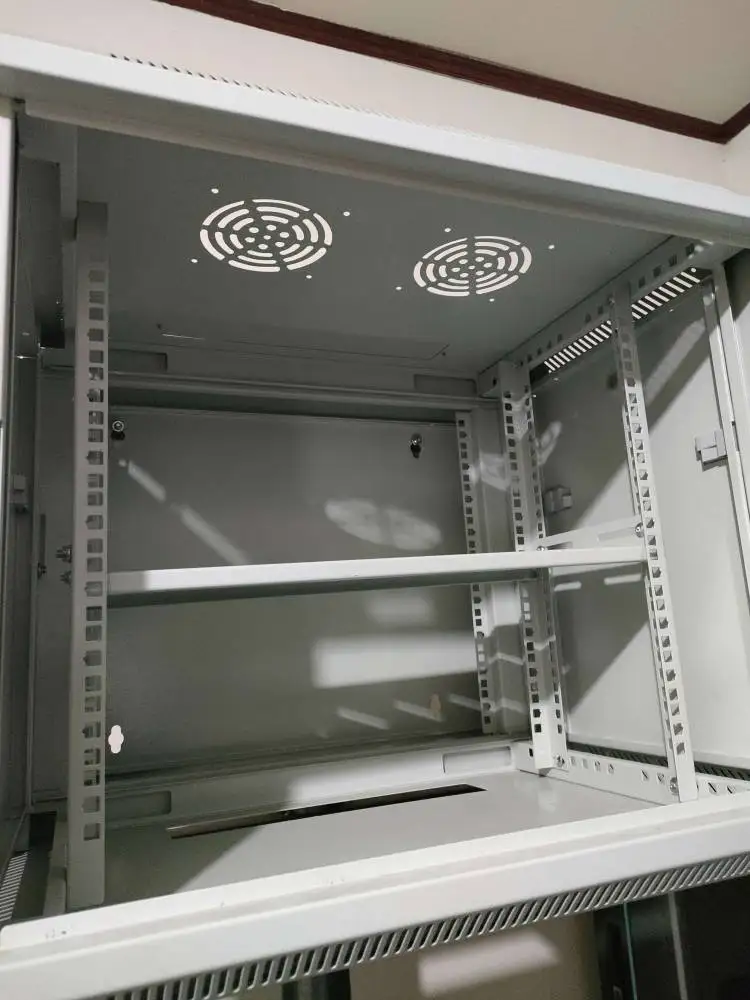 Made in China wall mount  assemble  19 inches double section rack Wall hanging 15U server cabinet
