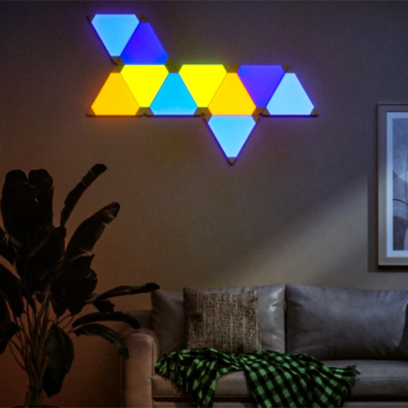 Smart Triangle Lights Panels LED Light Panel Smart Control Game Sync RGB Voice Control Triangle Wall Light