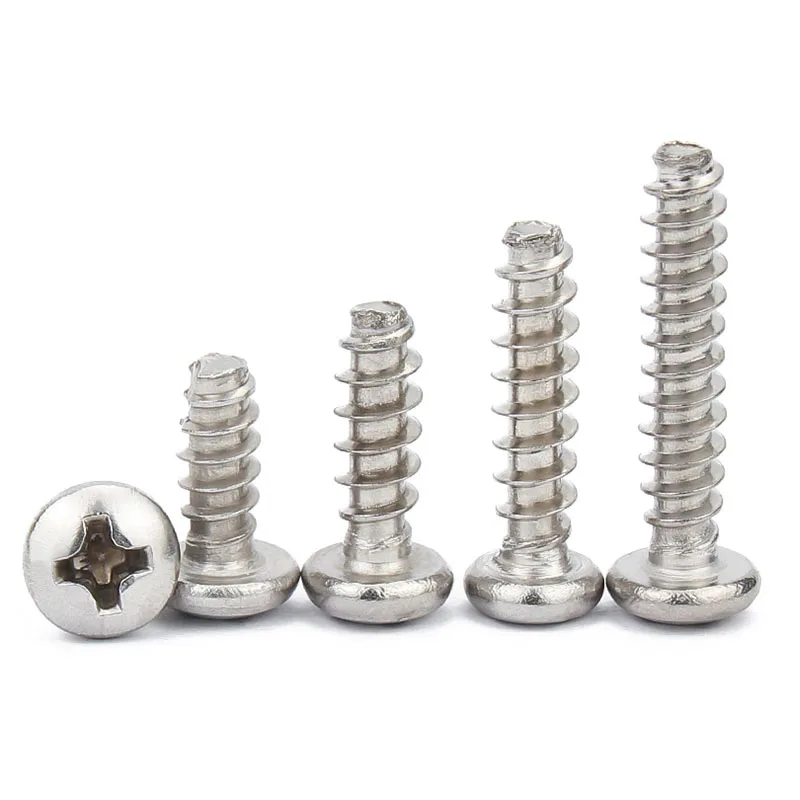 China Customized Screws Stainless Steel 304 316 Cross Pan Head Thread Forming Self Tapping Screws