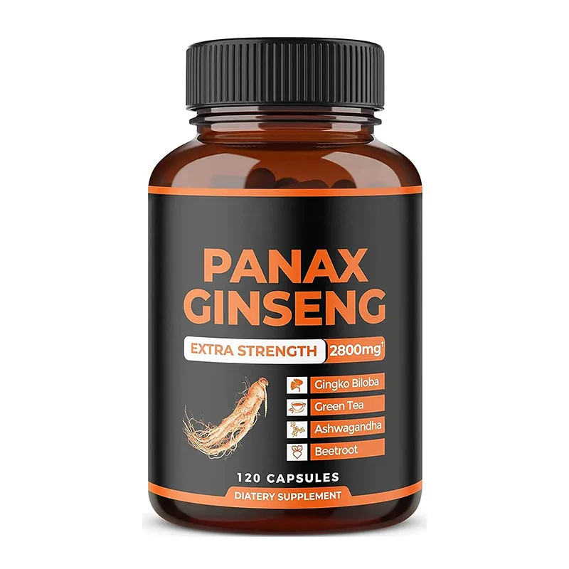 Капсулы женьшеня Ashwaganda корейский красный экстракт красные капсулы private label