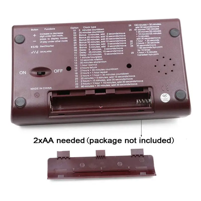 Chess Clock Digital Chess Timer Professional for Board Games with Alarm 3-in-1 Multifunction Portable Chess Clock