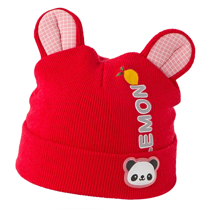 Bulk custom logo private label oem cute warmth children toddler infant winter hats cap baby beanie