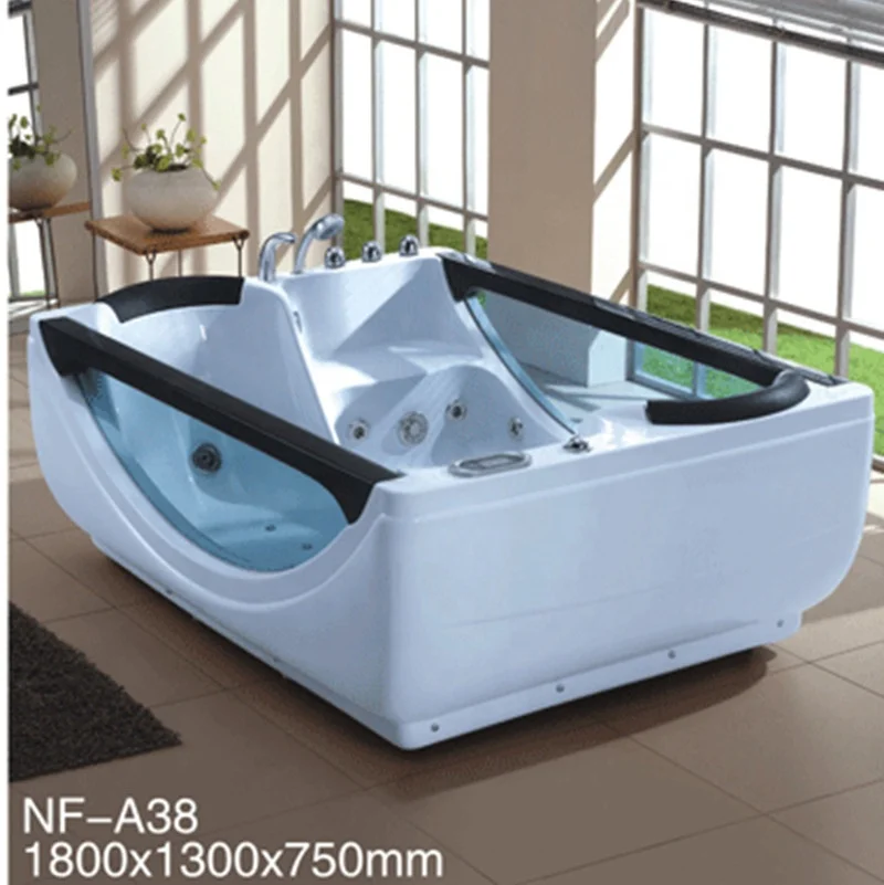 Single Massage Bathtub Hottub Bath Tab Bathtub Whirlpool Dual-side Skirt Freestanding Bathtubs