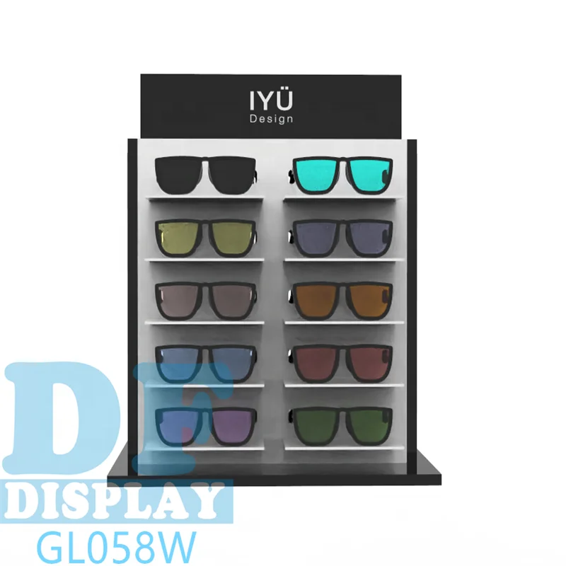 Multi Layers Wood Sunglass Eyewear Display Rack Shelf Eyeglasses Show Stand Holder For Multi Pairs Glasses Showcase