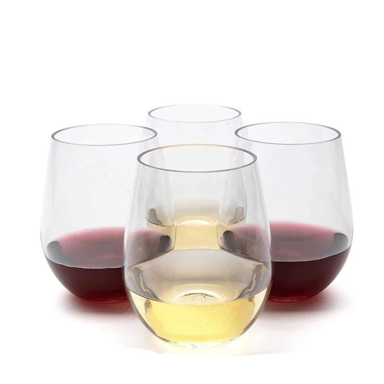 New Arrival 10/12/14/18oz Unbreakable Plastic Juice Coffee Clear Drinking Tumbler Cups Wine Beer Glasses for Home Party Wedding
