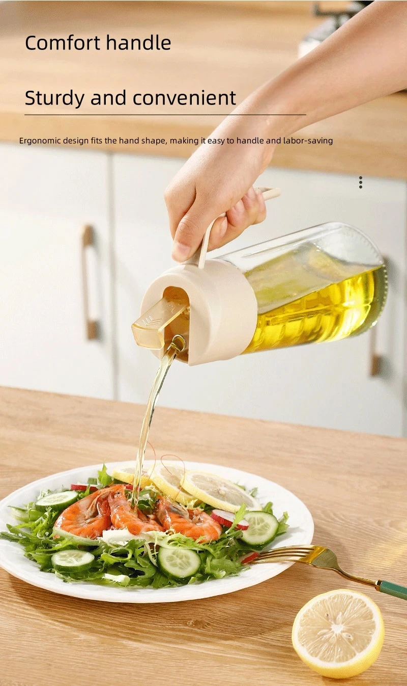 Automatic Opening and Closing Oil Dispensing Bottle Leak-proof Vinegar Dispenser Bottles Seasoning Storage Bottle