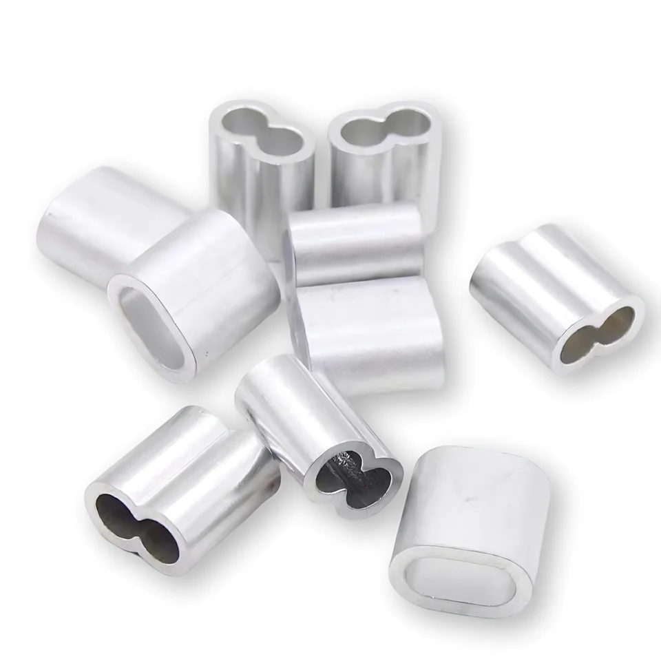 Factory Supply Products Din3093 Aluminum Ferrule/Aluminum Oval Sleeve/Stainless Steel Wire Rope Clamp