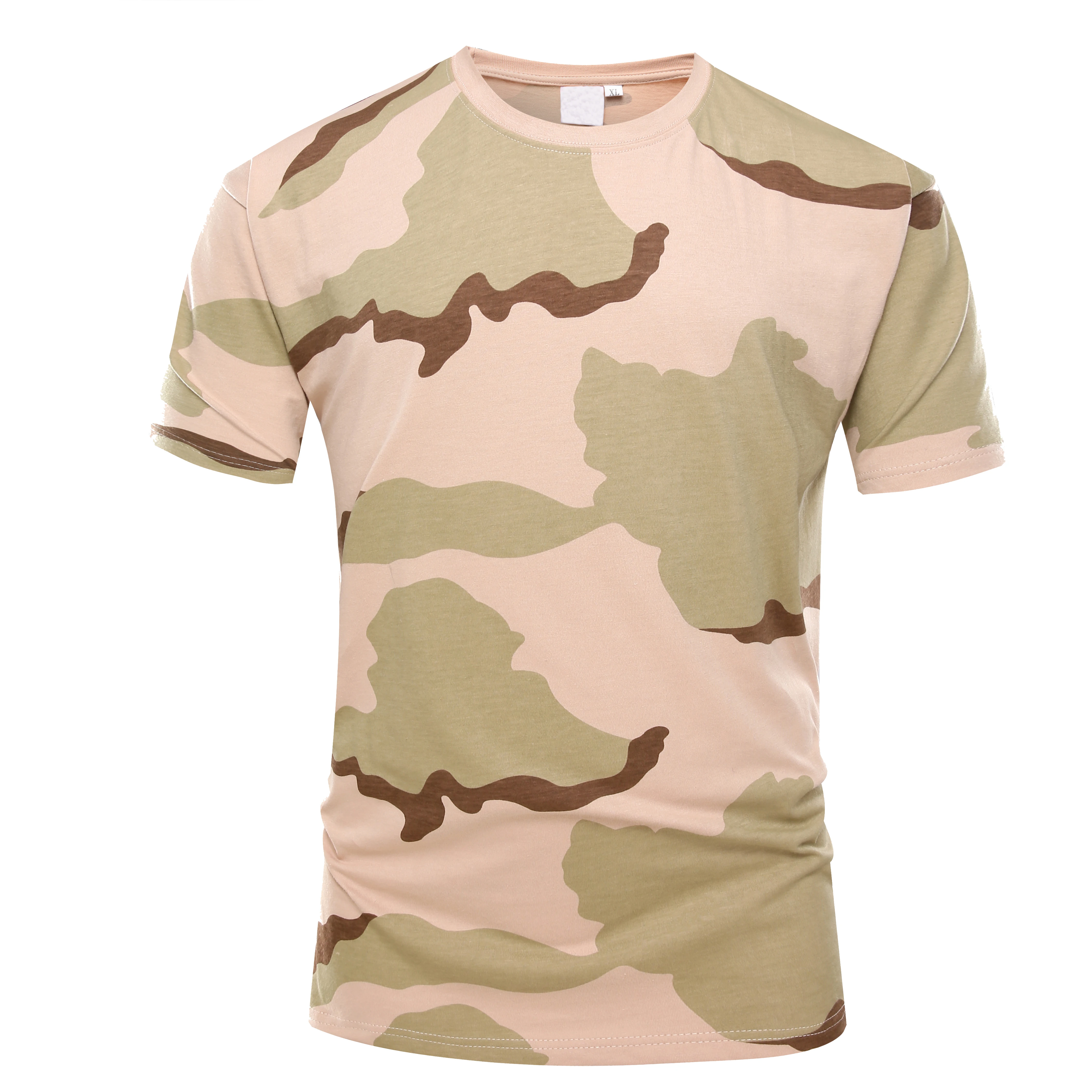 XINXING Cotton Knitted O-neck Short Sleeve Tshirt Outdoor Training Jungle Desert Camouflage Camo Tactical Combat T-shirt