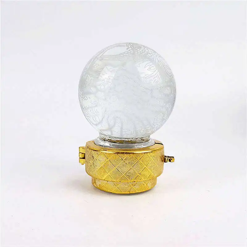 Creative spherical crystal glass stopper, polymer cork sealed packaging red wine bottle cap