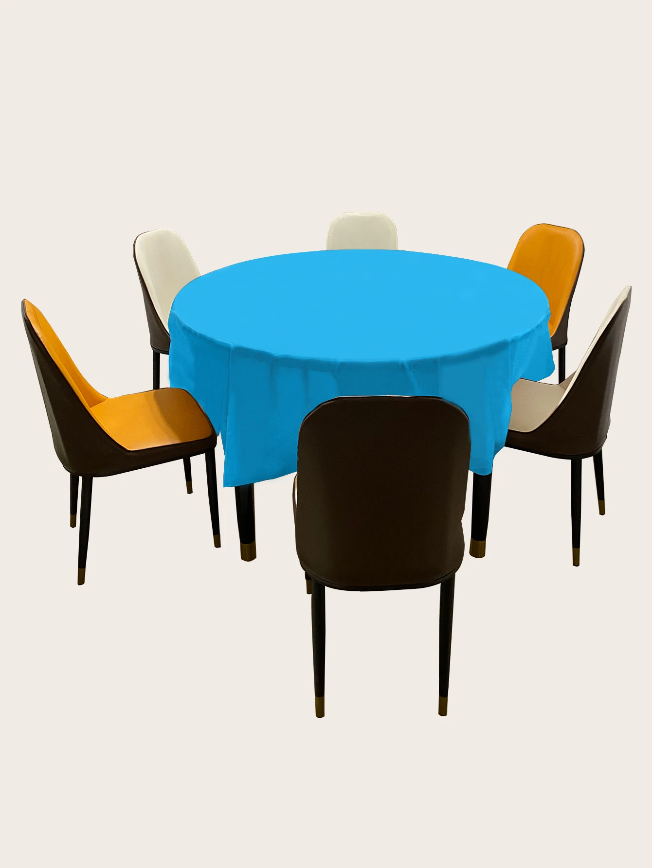Experienced Manufacturer 84inch Round Birthday Party Disposable Tablecloth PEVA Plastic table cover