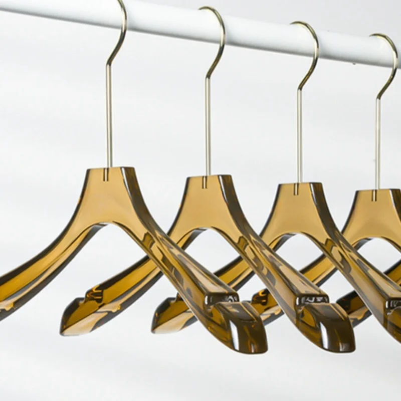 Mall Clothing Shop Wholesale Grey Plastic Clothes Hanger Luxury Brand Velvet Coat Hanger for Clothing