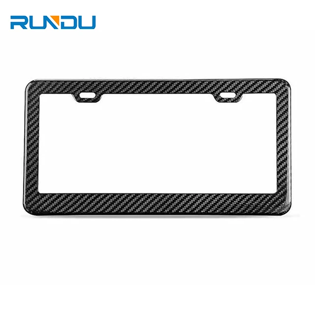 American US Standard Auto Car Truck 2pcs Carbon Fiber License Plate Frame Cover