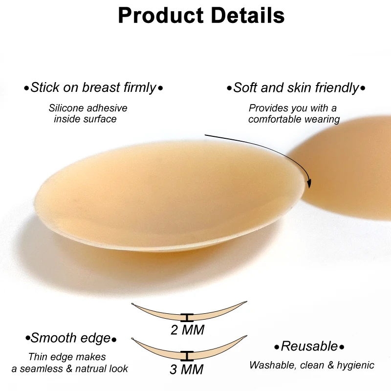 8cm 13cm 10cm Big Nippies Adhesive Reusable Silicone Nipple Cover