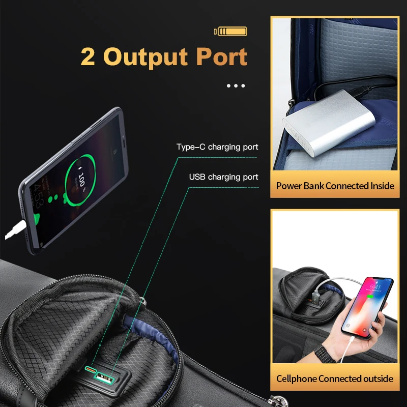 Bopai usb charging BSCI men custom logo large 15.6 inch laptop travel business anti theft luxury real genuine leather backpack