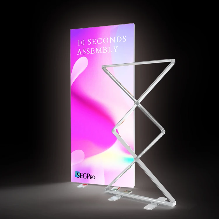 Lintel 10s Assembly Collapsible Lightbox Aluminium Profile Light Box Trade Show Booth Fabric Portable Advertising Led Light Box
