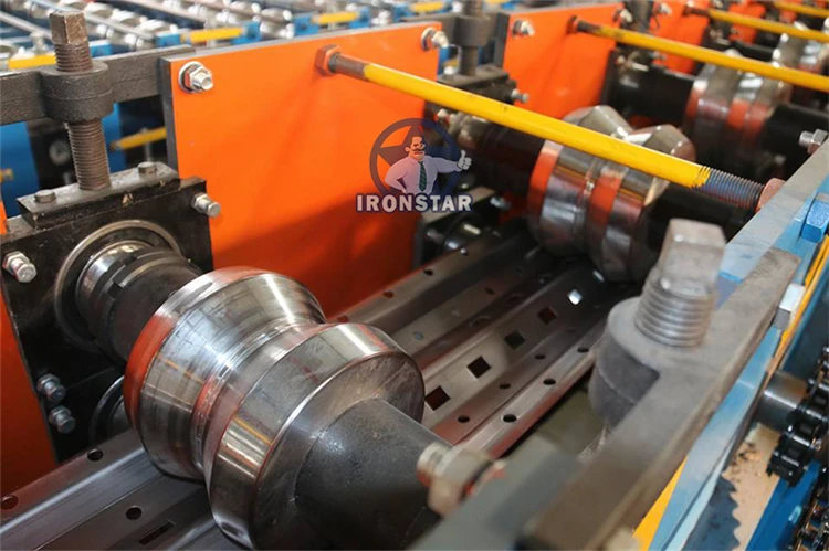 IRONSTAR C Section Bracing Omega Profile Storage Rack Upright Post Roll Forming Machine hot sale in Egypt