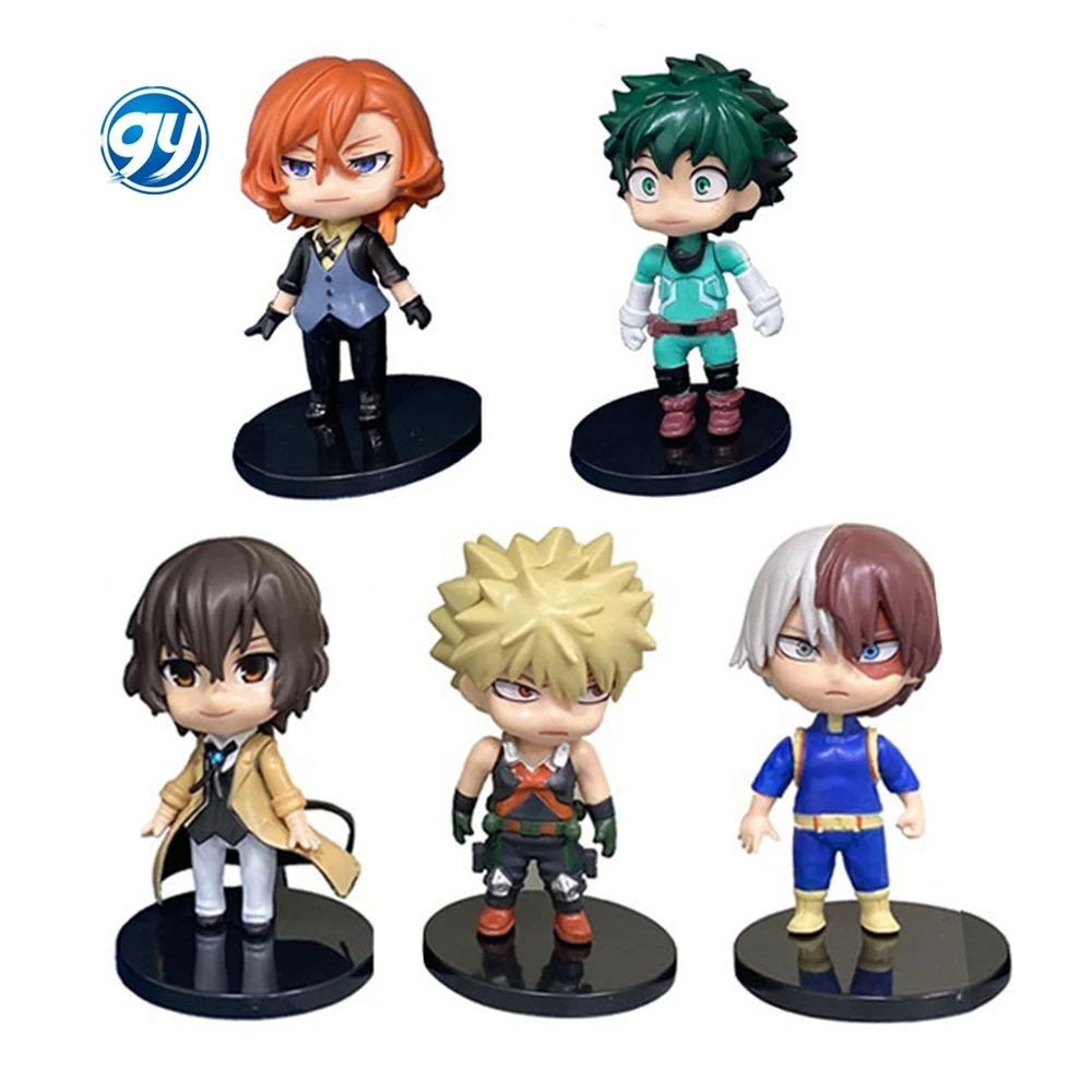 10cm 5pcs Wholesale Cute Bakugou Katsuki Cartoon Model My Hero Academia  s Set