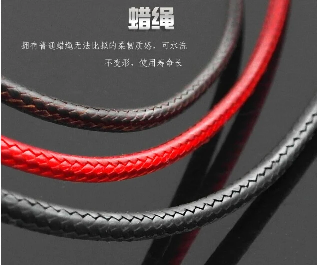 XD MFE00401  cord with 925 silver lobster and end claps fashion necklace free samples  925 sterling silver buckle pendant la