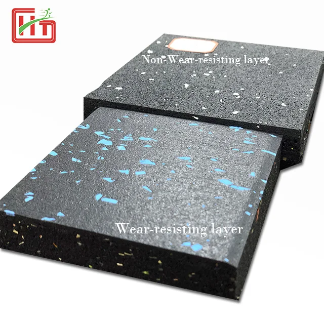 50MM*50MM*20MM China Flooring Manufacture Eir Safe Eco Friendly Gym Mats Rubber Cushy Cleanable Gym Flooring