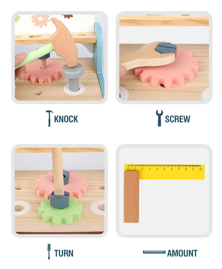 2022 tool bench for kids workbench wooden work bench wooden pretend play toys