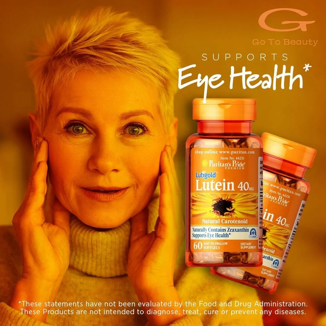 Gotobeauty Puritans Pride Lutein Lutigold 40 мг с зеаксантином 60 софтгелями для ухода за глазами антиоксидантные витаминные добавки здоровья глаз
