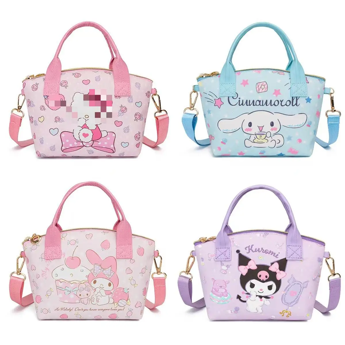 Tytopone Cartoon Messenger Bag Leather Cosmetic Bag Casual Anime Handbags Cute Cartoon Fashion Tote Waterproof Backpack